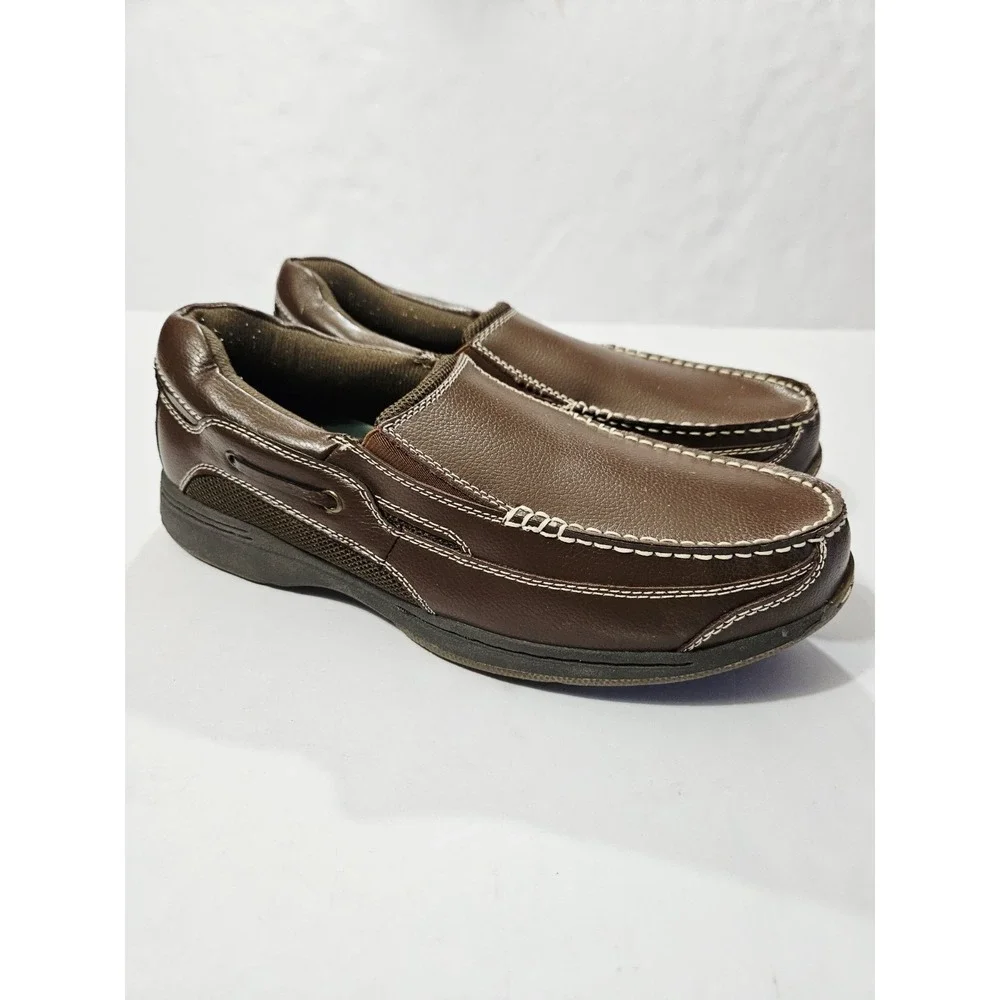 Dr Scholls 42J-D6 Men's Brown Comfort Leather Slip On Casual Loafer‎ Size 13 D